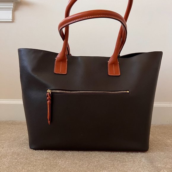 Dooney & Bourke Saffiano Large Shopper Tote Amber - Picture 4 of 8